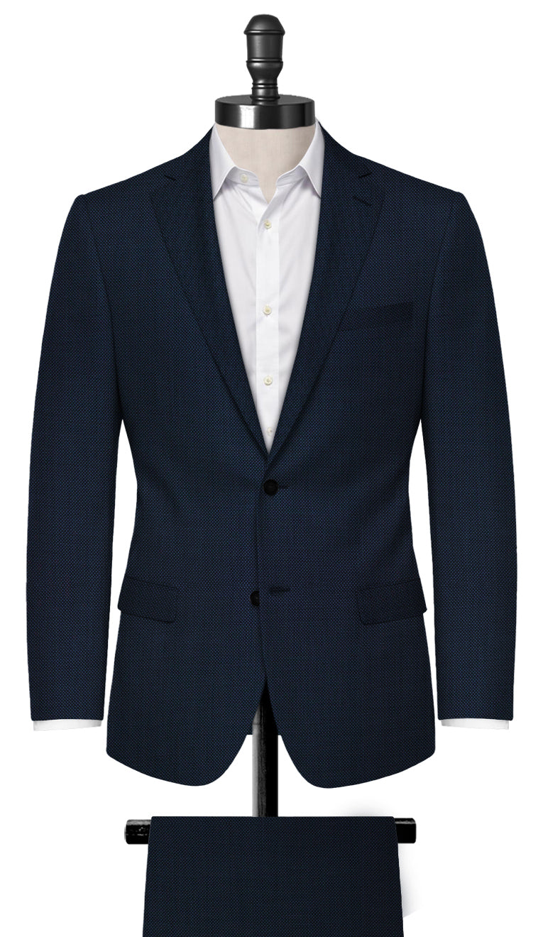 Blue Birdseye Suit