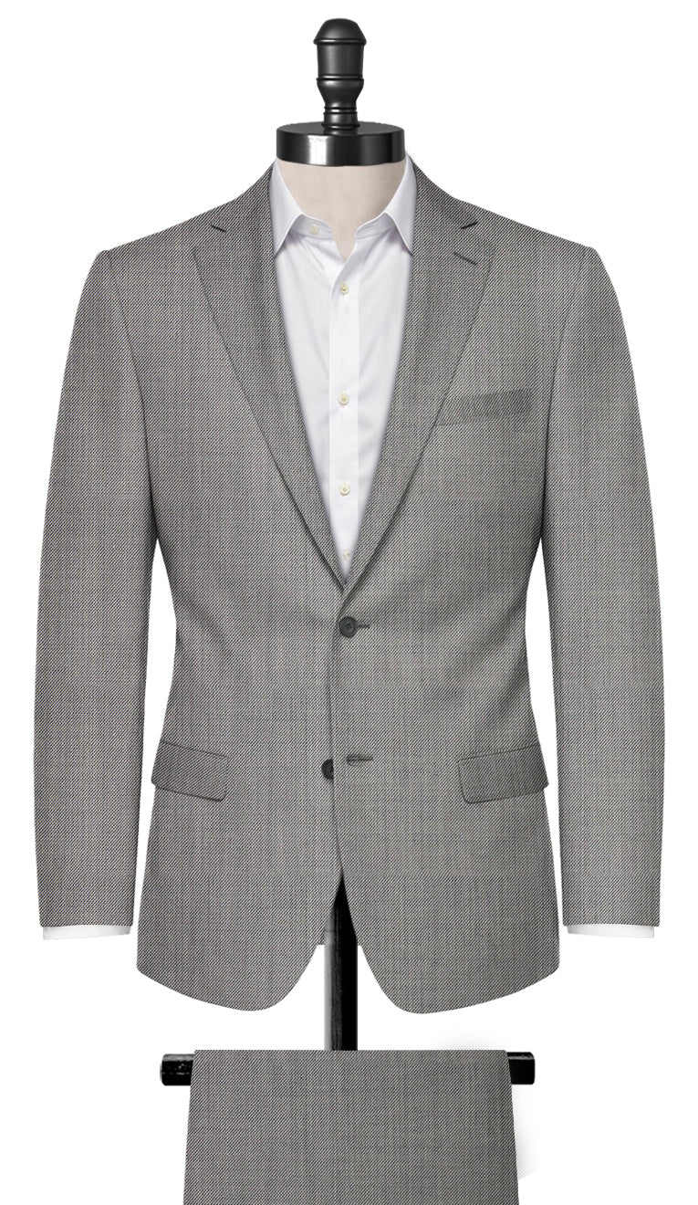 Sliver Sharkskin Suit