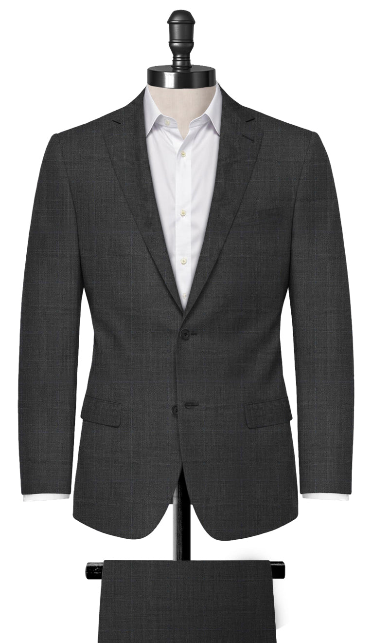 Dark Grey Prince Of Wales Suit