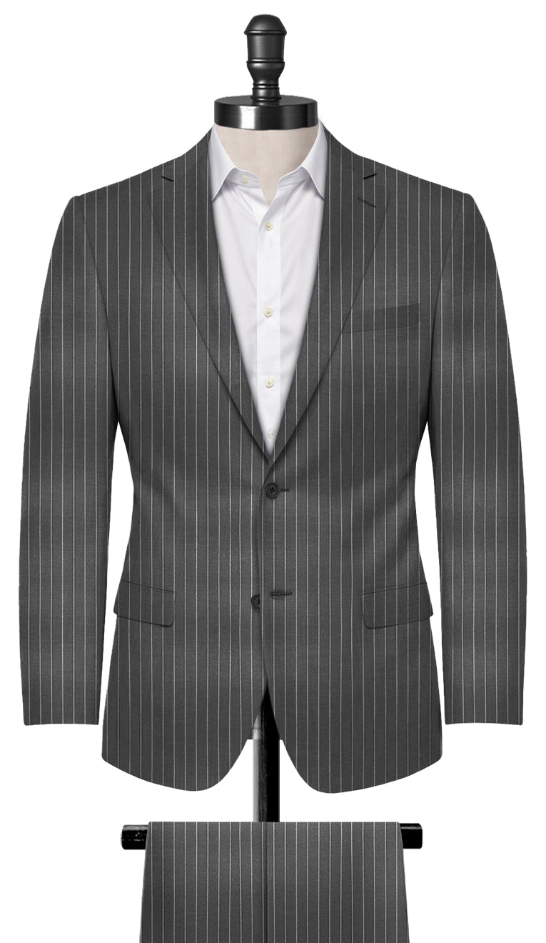 Light Grey Chalk Stripe Suit