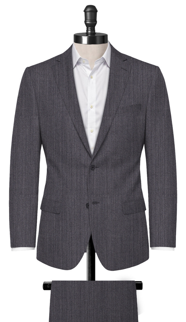 Grey Herringbone Suit