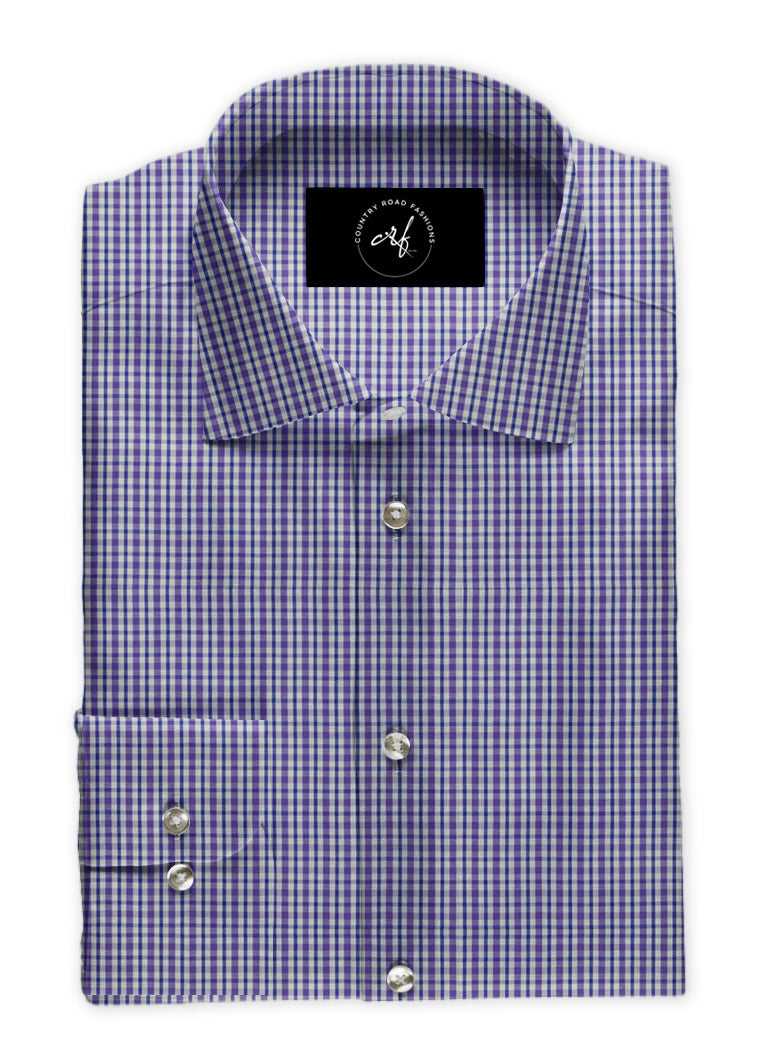 Multi Lavender & Blue Check Shirt