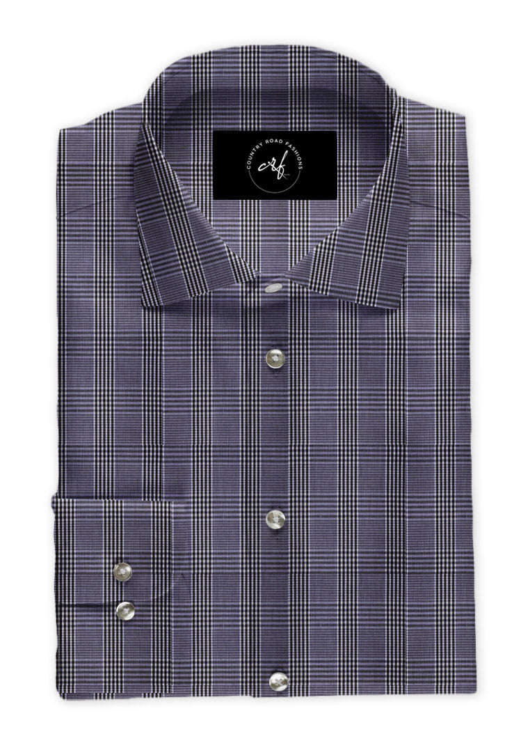Dark Navy Glenplaid Shirt