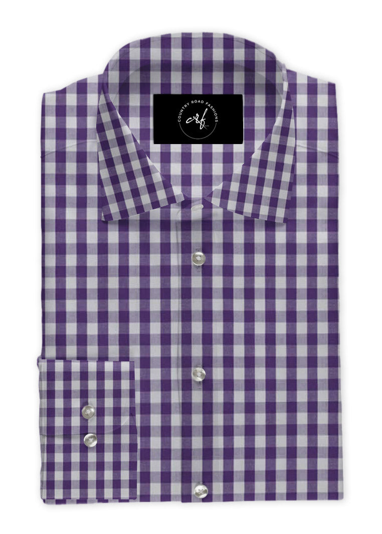 Dark Lavender Check Shirt