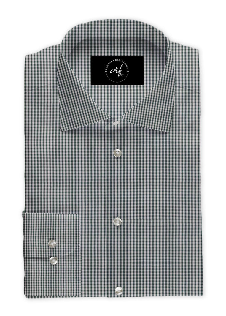 Green Small Check Shirt