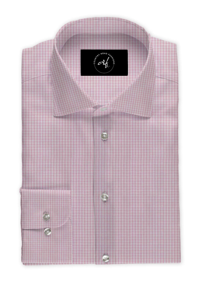 Pink Small Check Shirt
