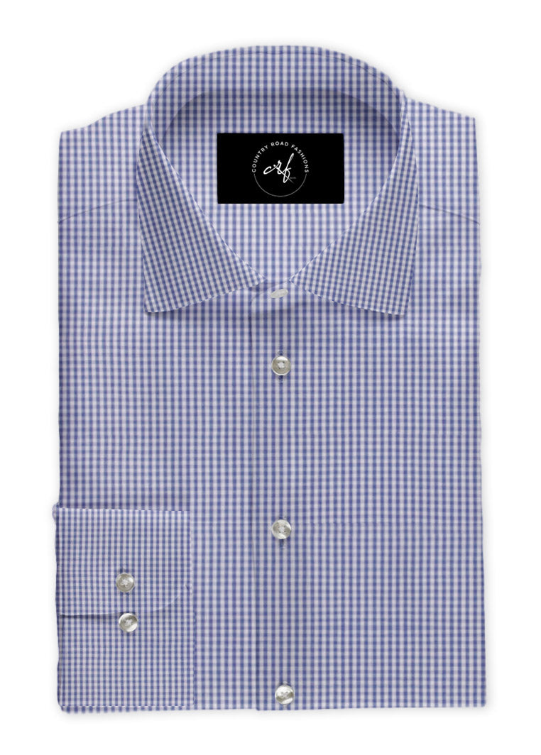 Light Blue Small Check Shirt