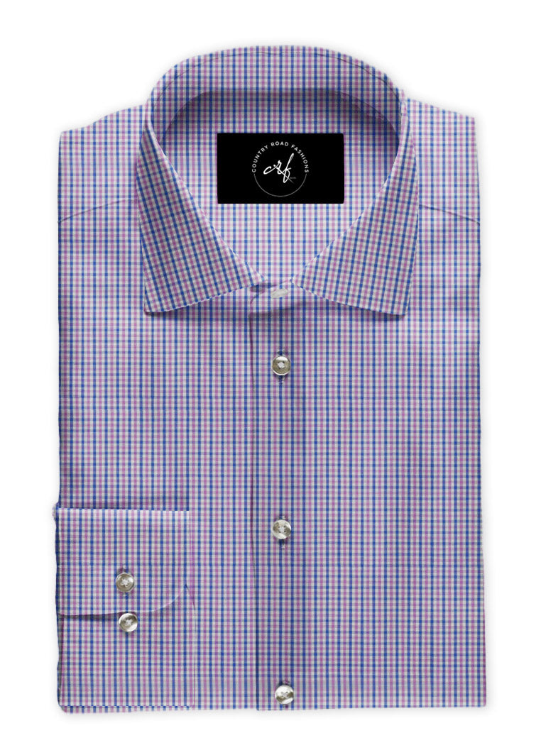 Mini Blue & Pink Check Shirt