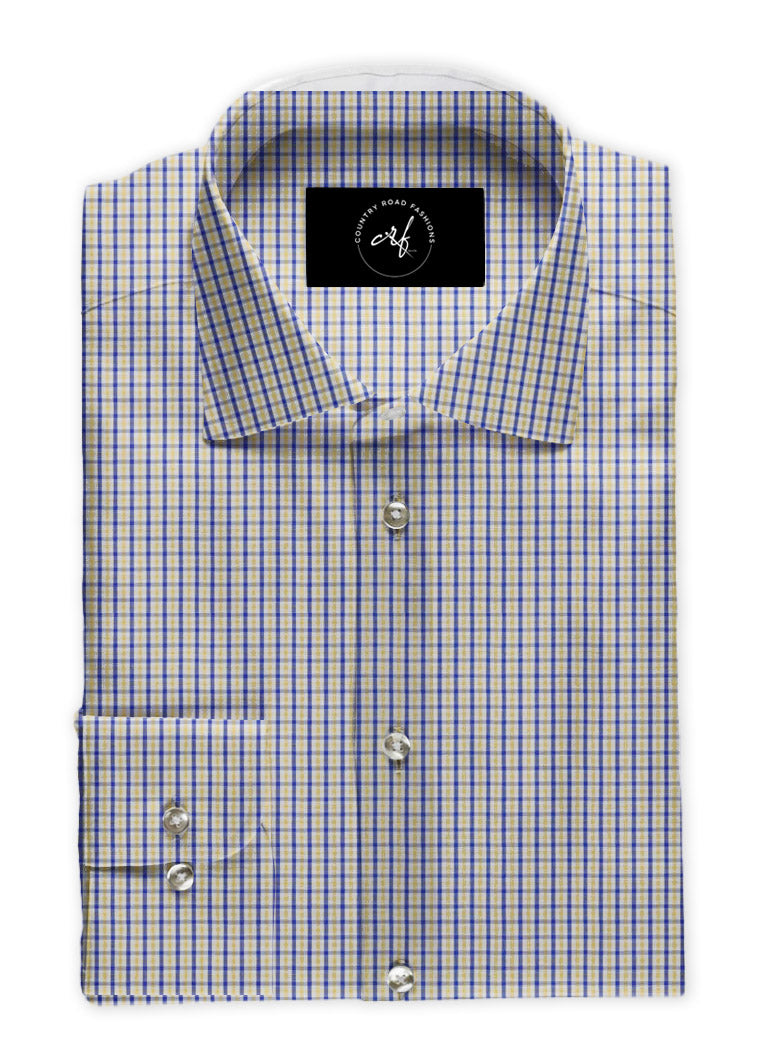Mini Blue & Yellow Check Shirt