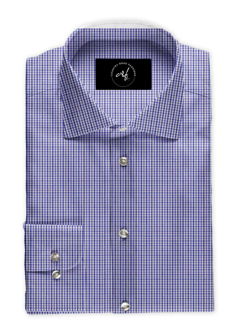 Mini Blue & Lavender Check Shirt