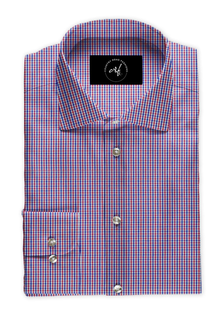 Mini Blue & Red Check Shirt