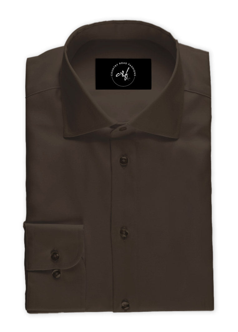 Plain Dark Brown Shirt