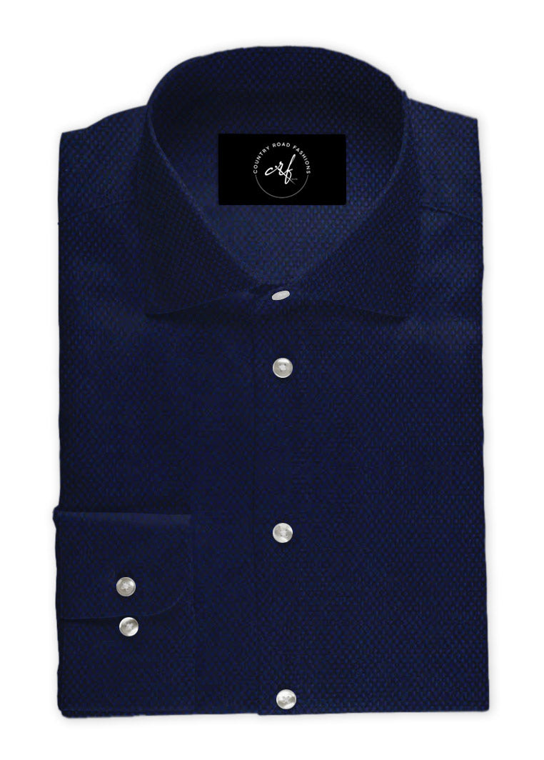 Navy Blue Birdseye Shirt