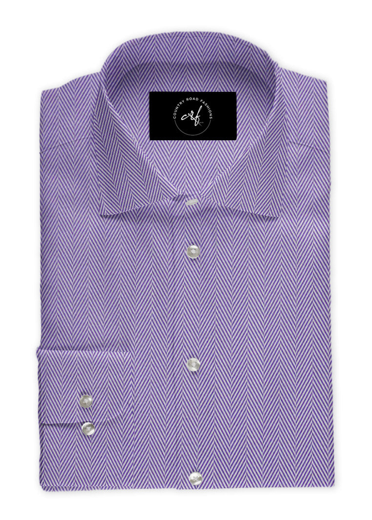 Lavender Herringbone Shirt
