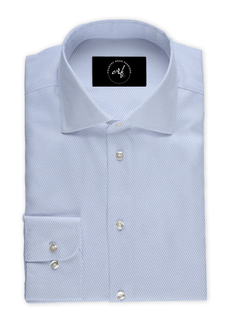 Sky Blue Diagonal Twill Shirt