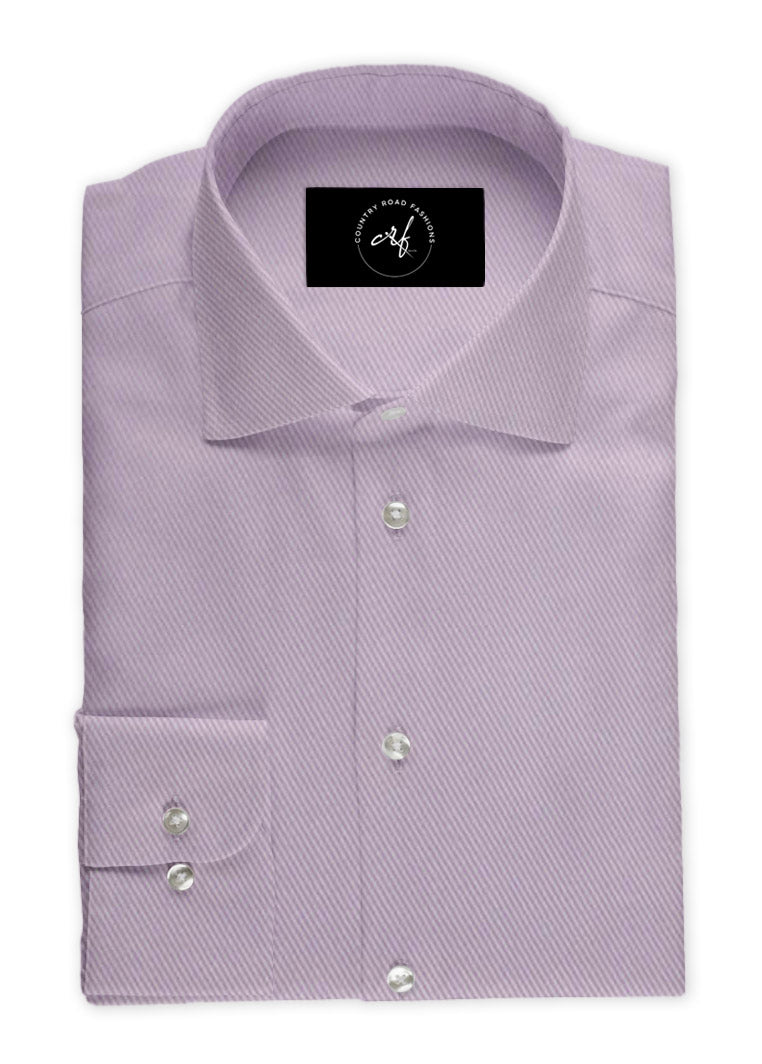 Pink Diagonal Twill Shirt
