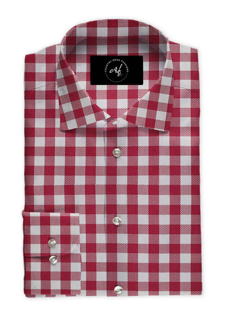 Red Gingham Check Shirt