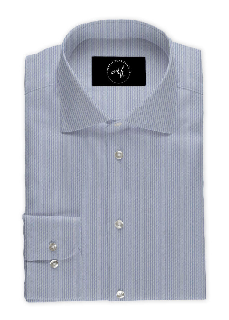 Blue On Blue Self Stripe Shirt