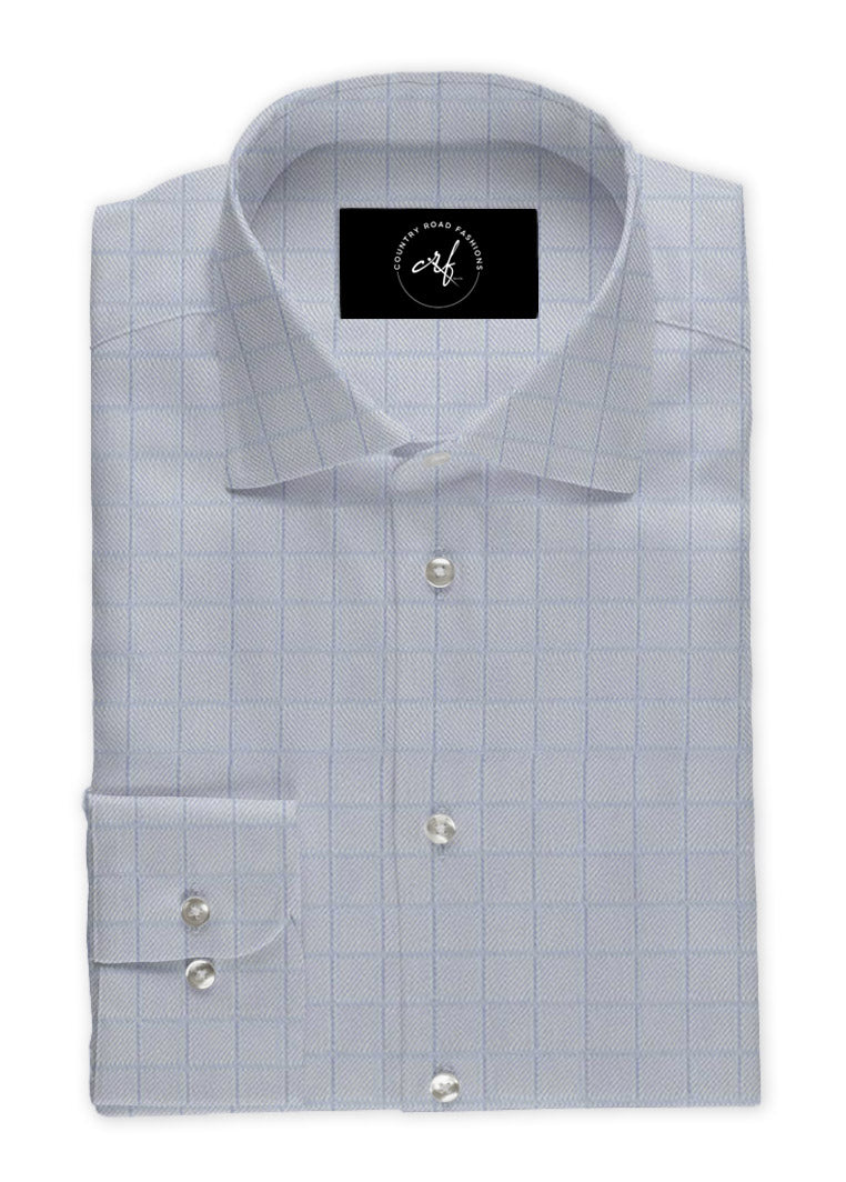 Blue On Blue Check Shirt