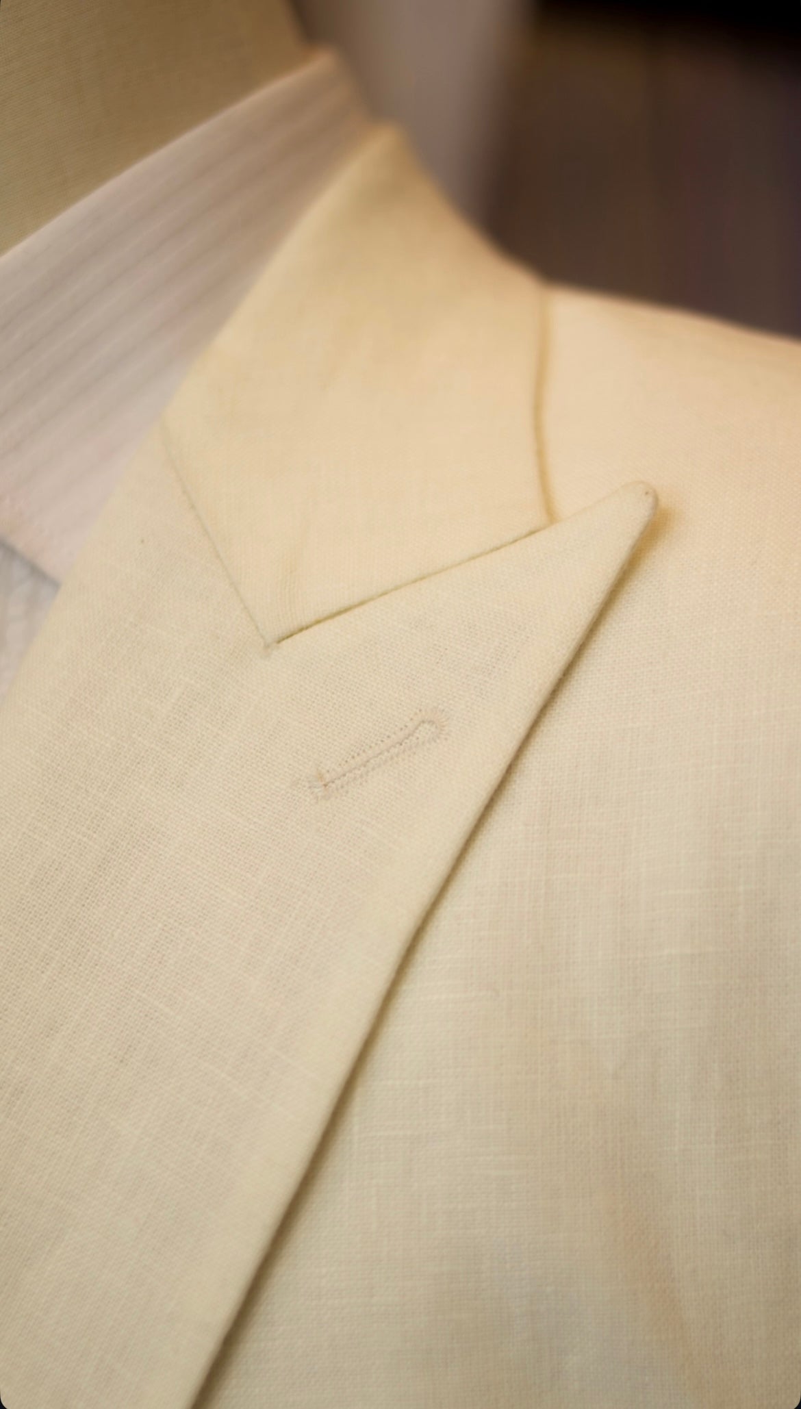Bespoke linen suit for warm-weather tailoring at Country Road Fashions Bangkok