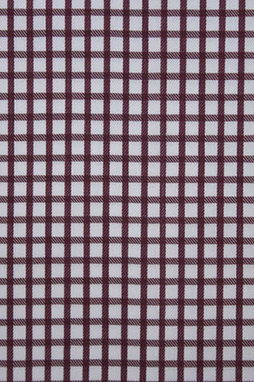 Burgundy Shephered's Check Shirt