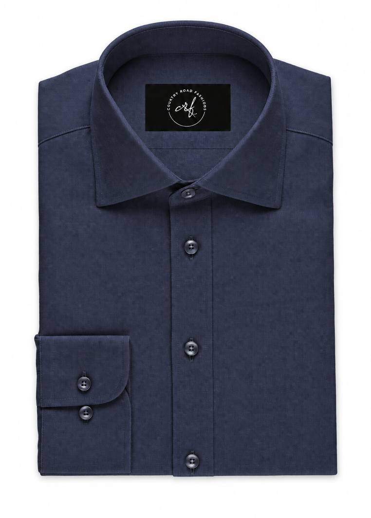 Navy Blue Melange Shirt