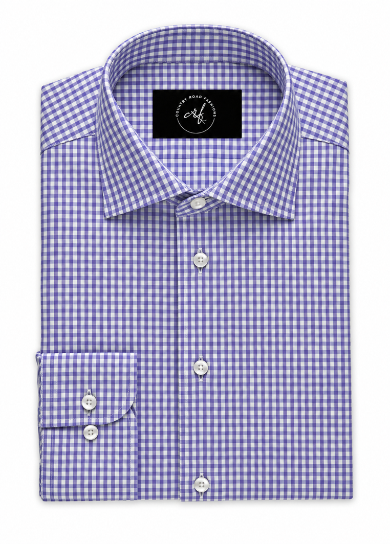 Multi Lavender &amp; Blue Check Shirt