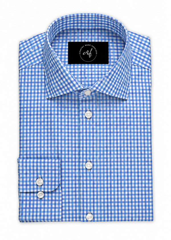 Multi Aqua Blue Check Shirt