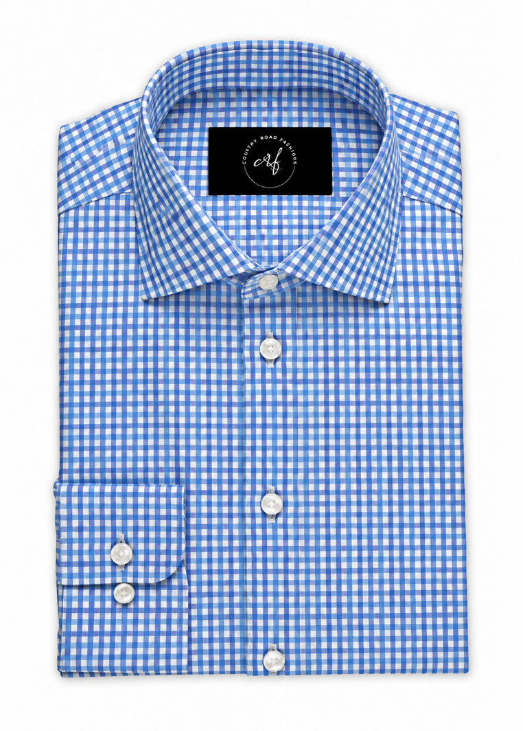 Multi Aqua Blue Check Shirt
