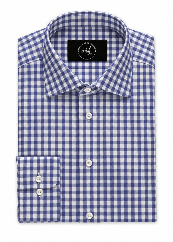 Dark Blue Check Shirt