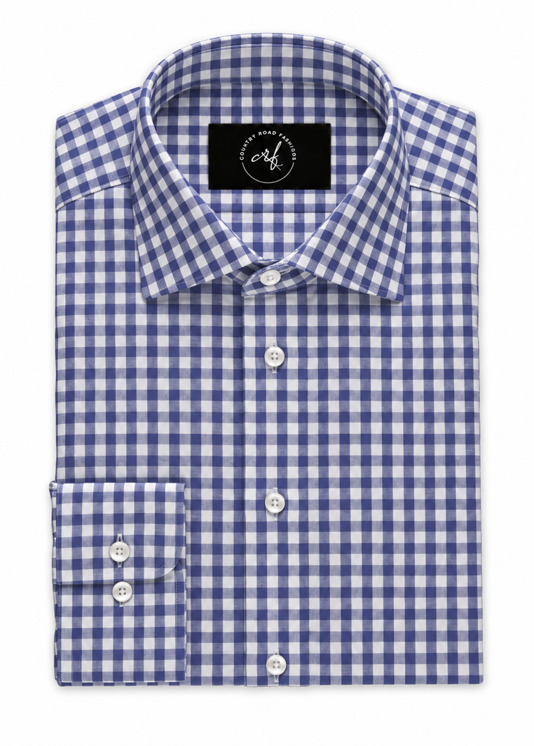 Dark Blue Check Shirt