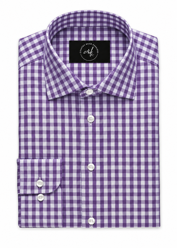 Dark Lavender Check Shirt