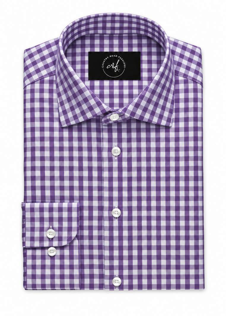 Dark Lavender Check Shirt