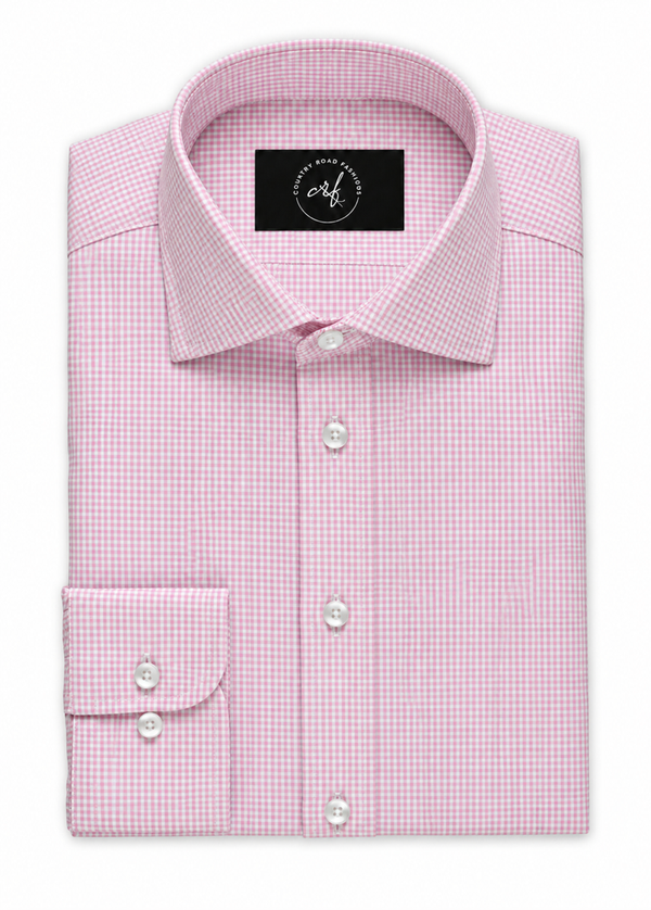 Pink Small Check Shirt