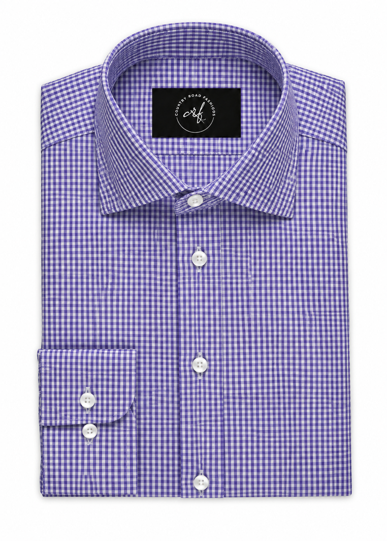 Lavender Small Check Shirt