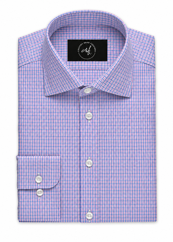 Mini Blue & Pink Check Shirt