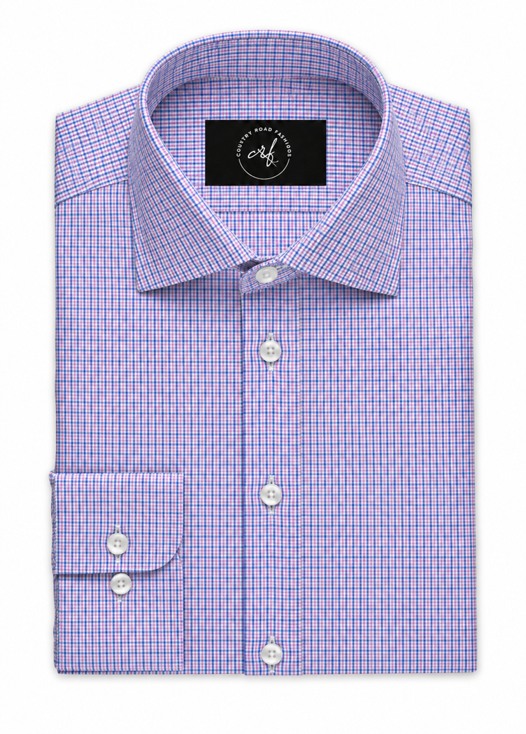 Mini Blue &amp; Pink Check Shirt
