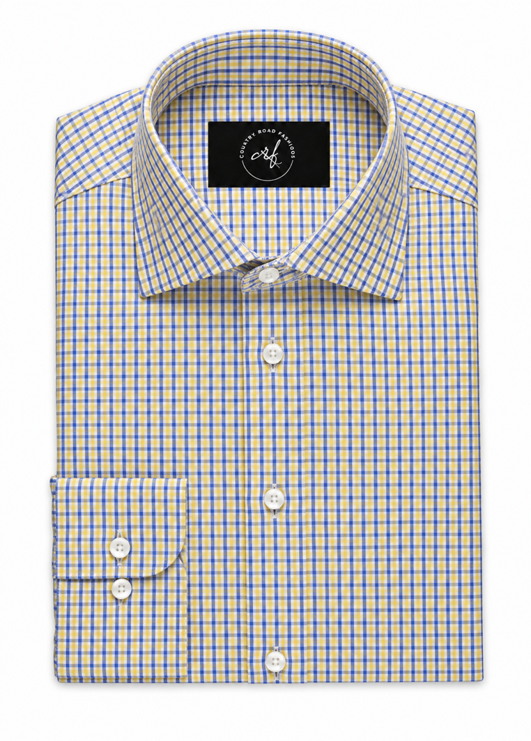 Mini Blue & Yellow Check Shirt