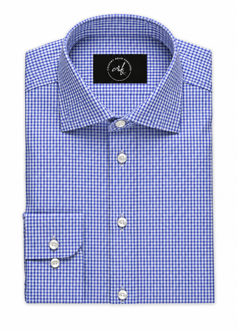 Mini Blue &amp; Lavender Check Shirt