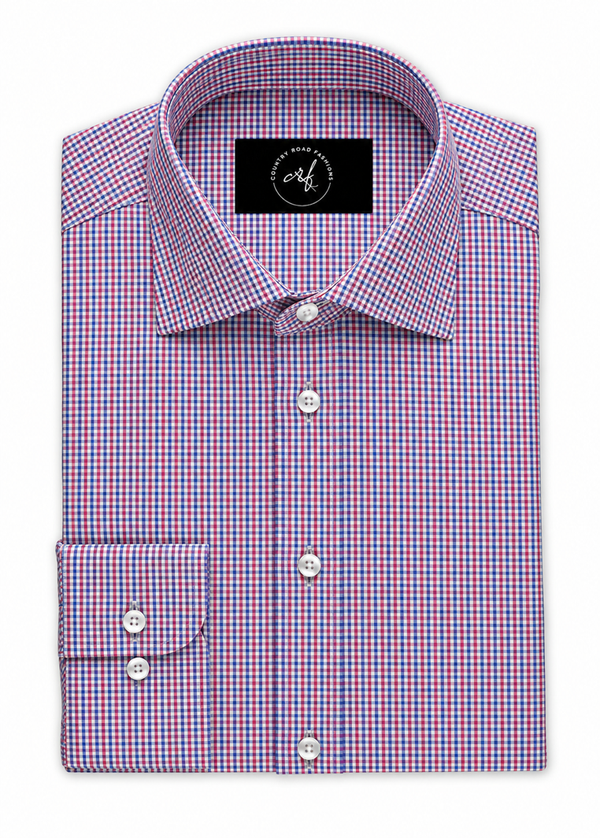 Mini Blue & Red Check Shirt