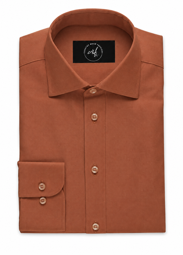 Rust Poplin Shirt