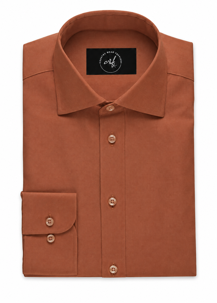 Rust Poplin Shirt