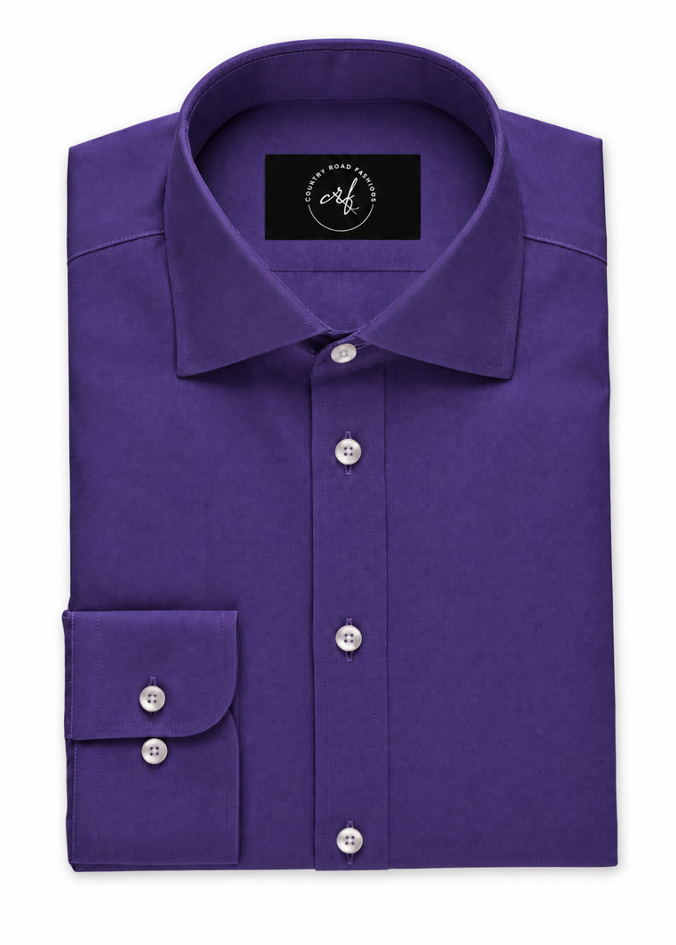 Dark Purple Poplin Shirt