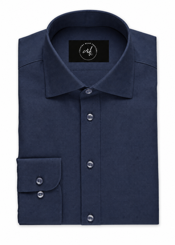 Dark Navy Blue Poplin Shirt