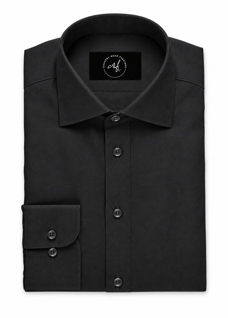 Black Poplin Shirt