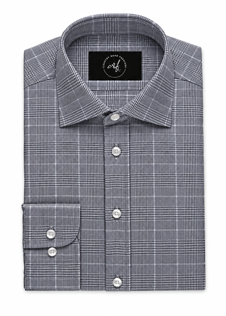 Grey Graph Check Shirt
