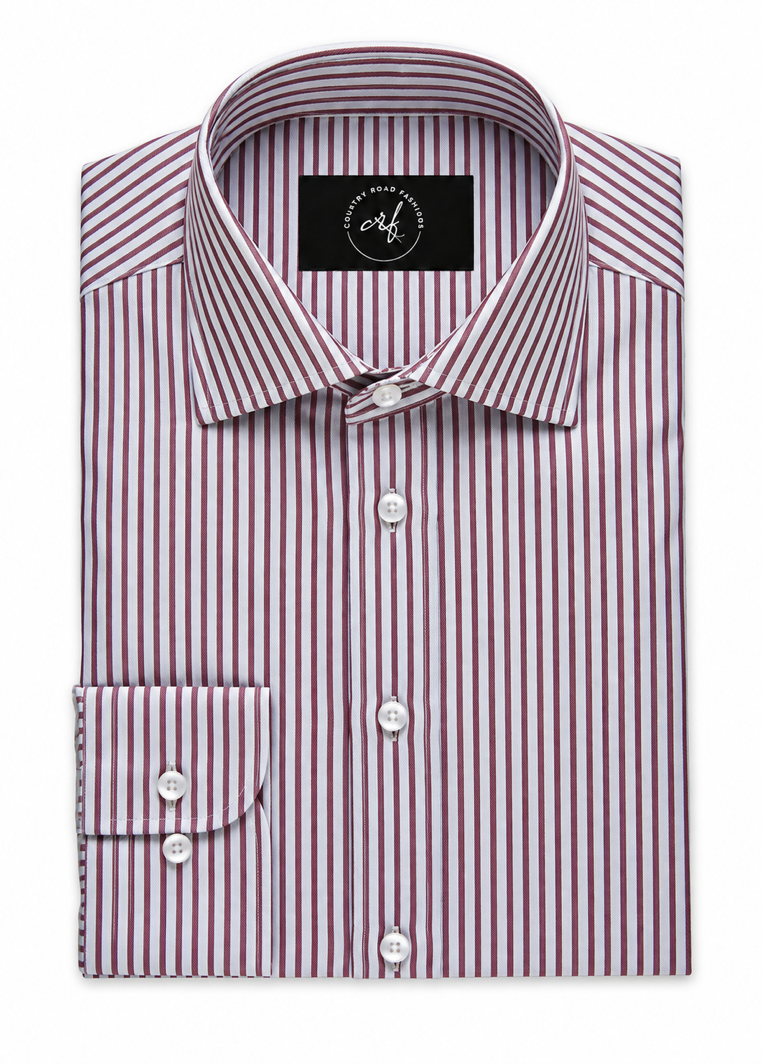 Burgundy Stripe Shirt