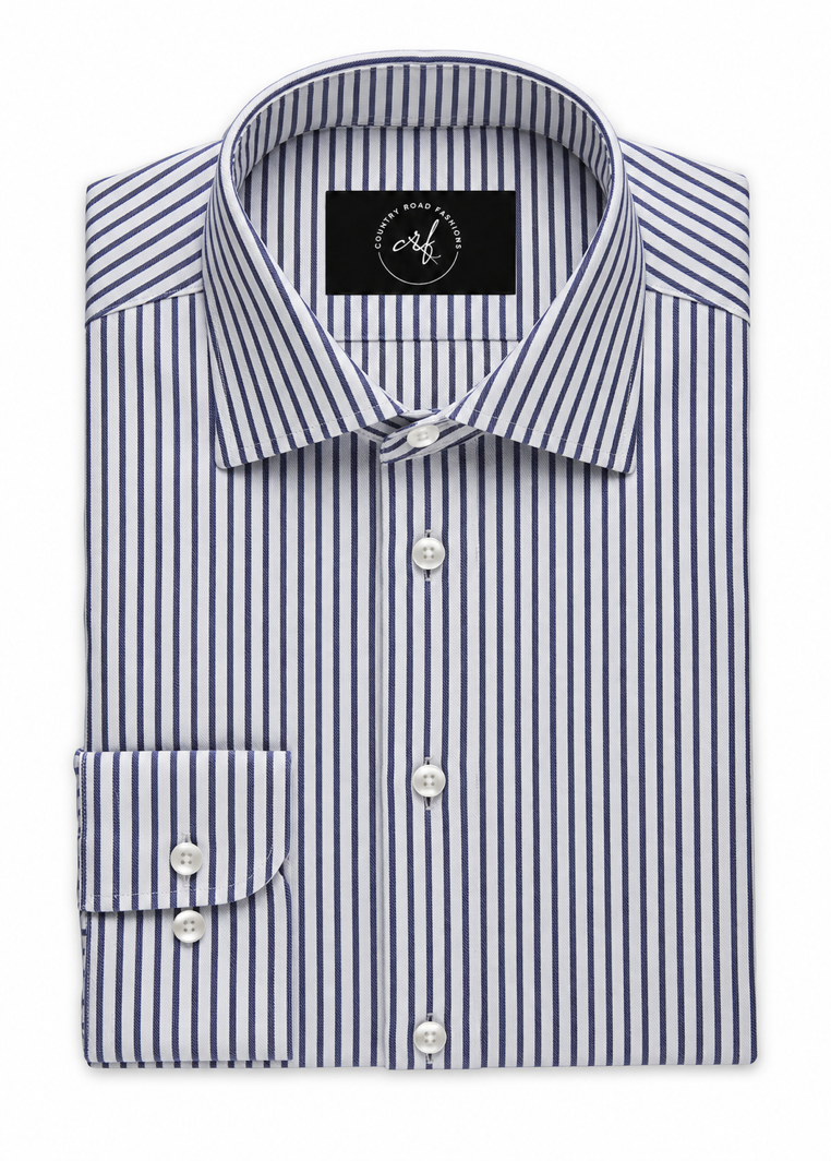 Dark Navy Blue Stripe Shirt