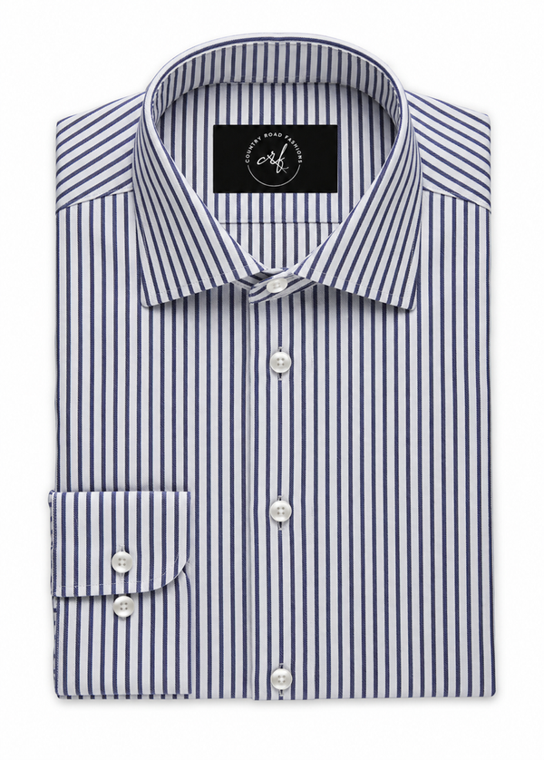 Dark Navy Blue Stripe Shirt