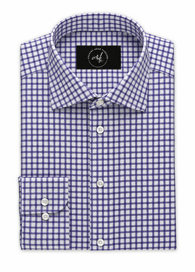 Lavender Shephered's Check Shirt
